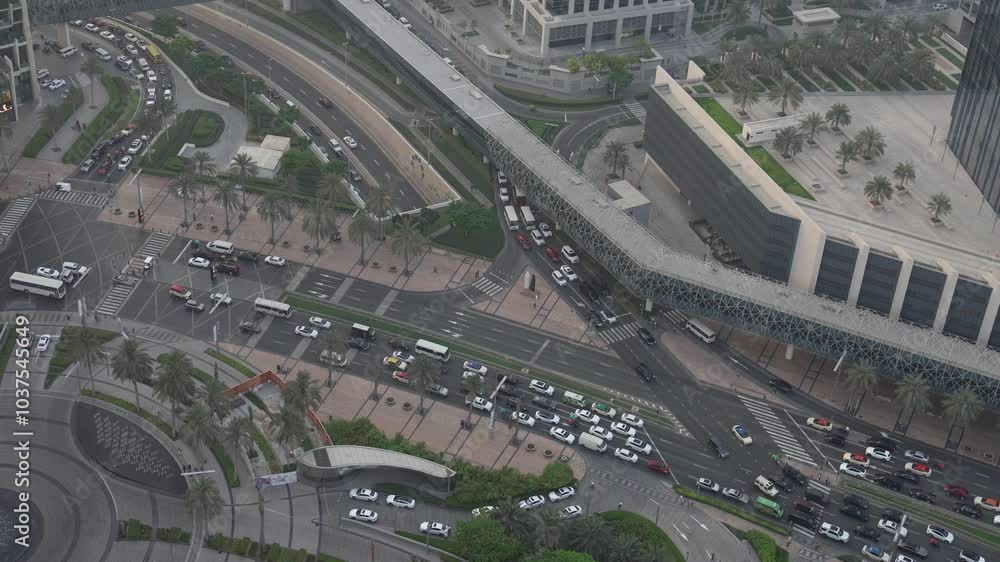 Video about the city of Dubai with traffic vehicles in the background, United Arab Emirates Video about the city of Dubai with traffic vehicles in the background, United Arab Emirates