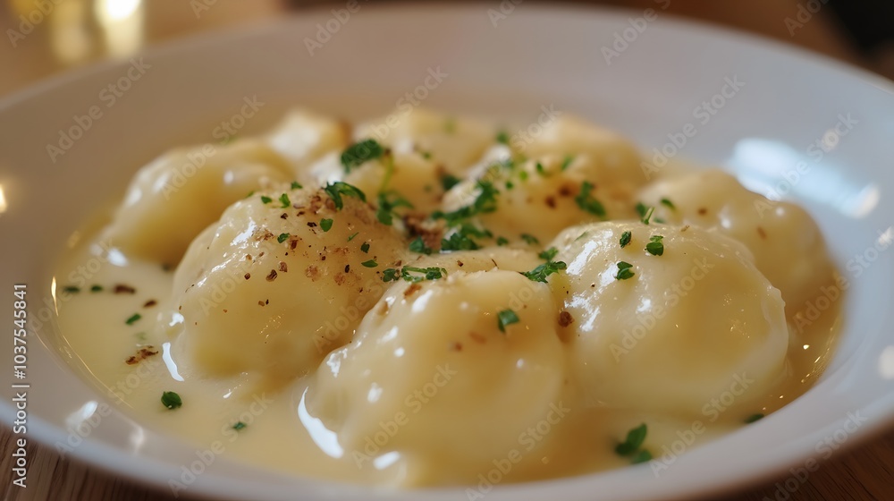Silesian dumplings with butter sauce Silesian dumplings with butter sauce