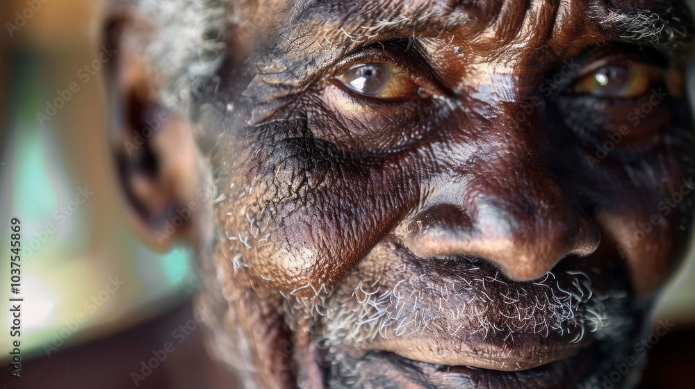 Close-up portrait of an elderly man Close-up portrait of an elderly man