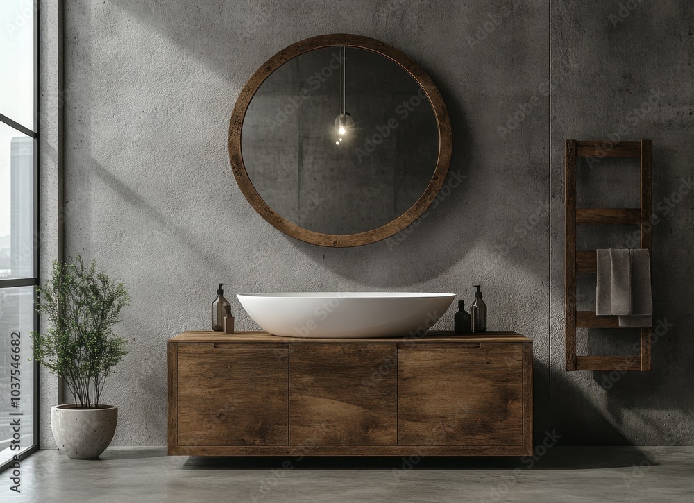 A bathroom with a sink and a mirror A bathroom with a sink and a mirror