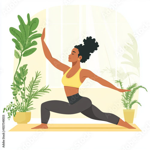 woman doing yoga