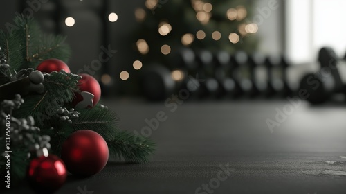 Christmas fitness challenge board: holiday workout inspiration in the gym