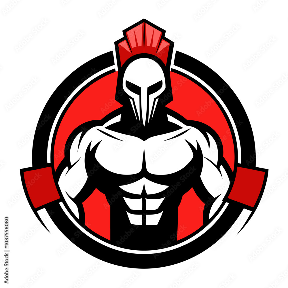 Vector illustration of a cartoon medieval knight warrior in red and black armor with a sword, a symbol of war and a heroic character Vector illustration of a cartoon medieval knight warrior in red and black armor with a sword, a symbol of war and a heroic character