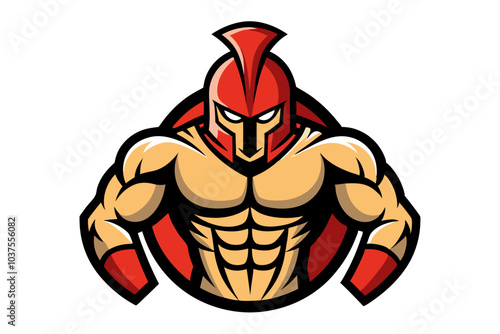 Cartoon illustration of a strong superhero character with a mask and red helmet in powerful action