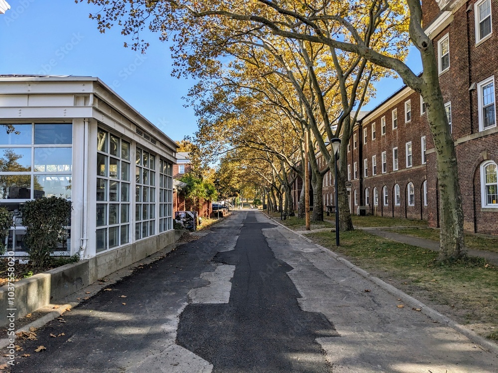 Overview of Governors Island in New York City in Fall - October 2024 Overview of Governors Island in New York City in Fall - October 2024