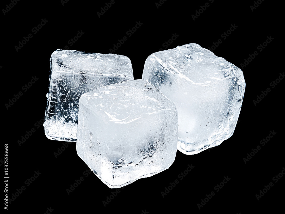 Obraz premium Three ice cubes
