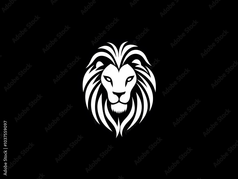 White Majestic Wildlife Lion Icon Logo Symbol White Majestic Wildlife Lion Icon Logo Symbol