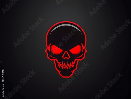 Free Download Red Skull Creepy Horror Skeleton Head Icon Logo Symbol - GFXLoad