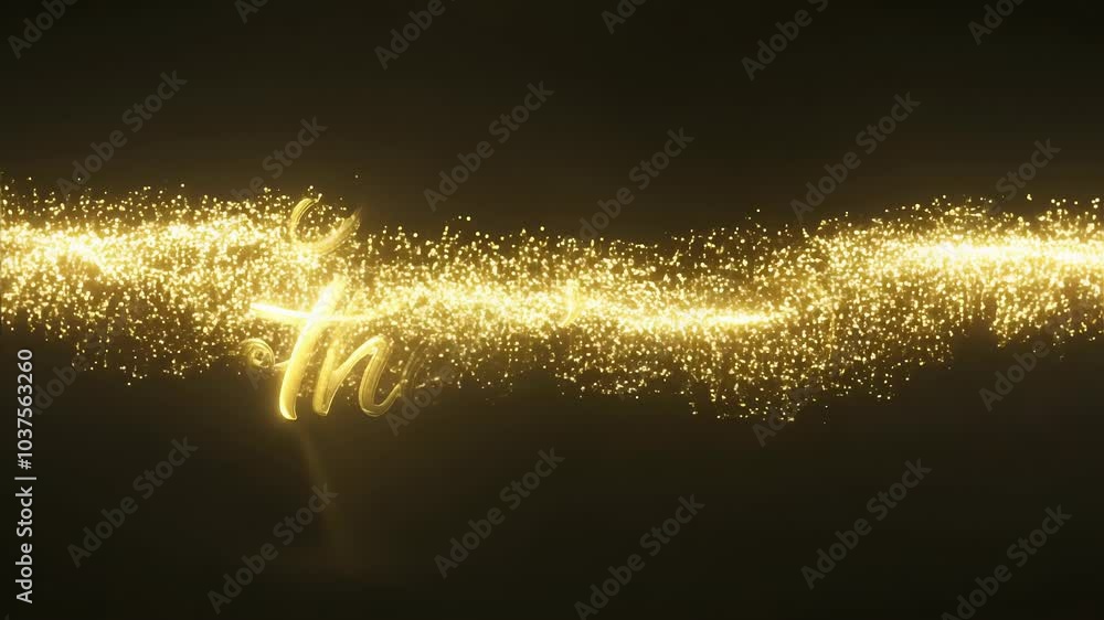 Glowing Golden Text Animation for Mother's Day Celebration