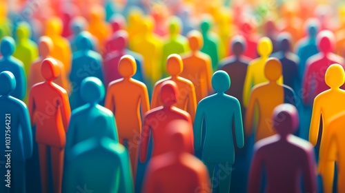 colorful figures of people, human figures and people concept