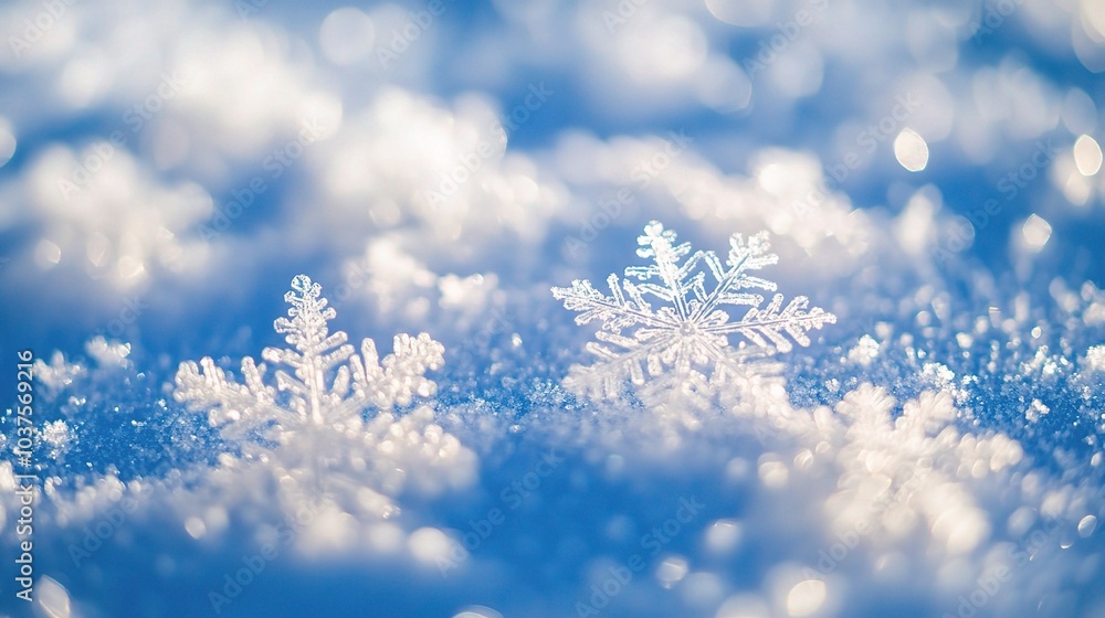 Crystal Snowflake: A delicate snowflake, frosted and intricate, glistens against a backdrop of pristine snow, capturing the ephemeral beauty of winter's magic. Crystal Snowflake: A delicate snowflake, frosted and intricate, glistens against a backdrop of pristine snow, capturing the ephemeral beauty of winter's magic.