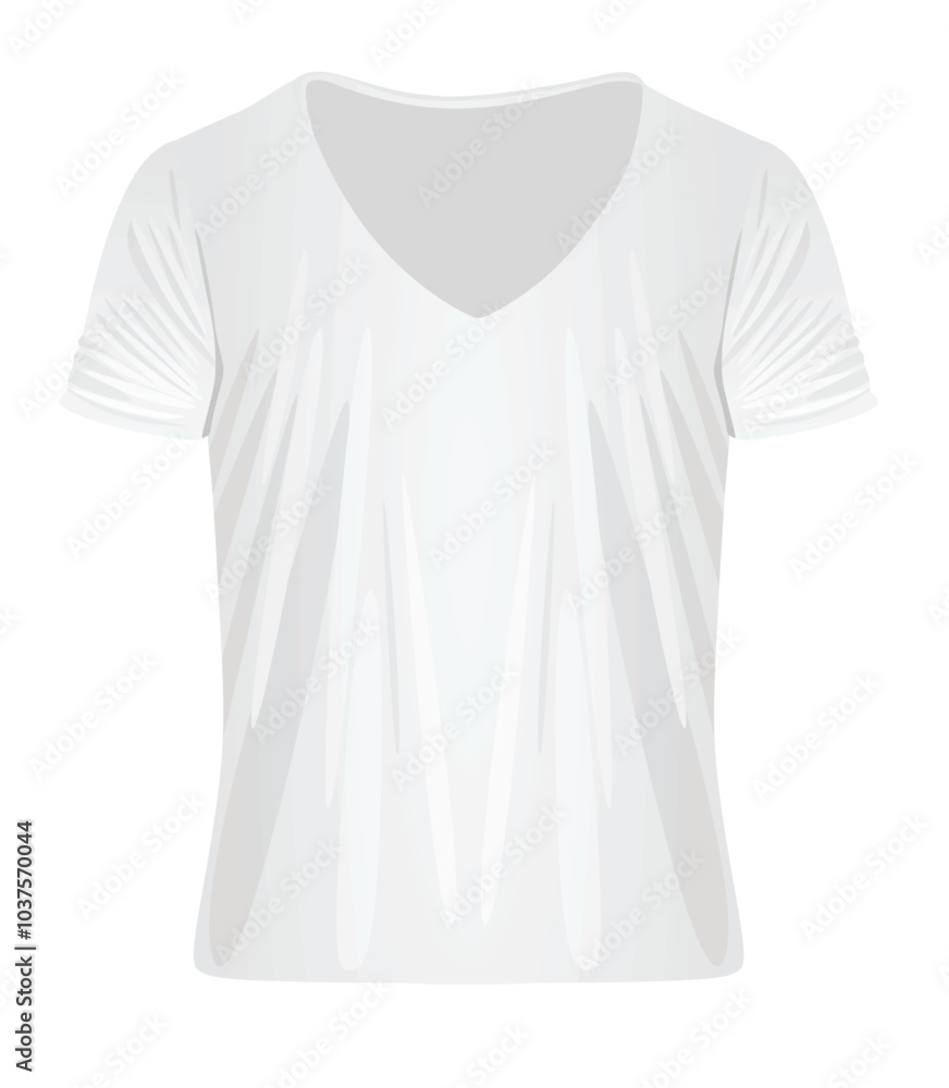 White v neck t shirt. vector illustration White v neck t shirt. vector illustration