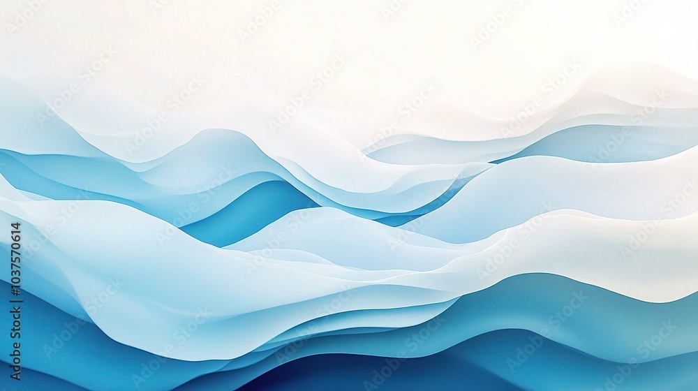 Serene Blue Waves Abstract Art Serene Blue Waves Abstract Art