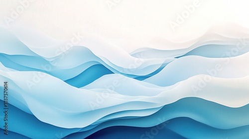 Serene Blue Waves Abstract Art 