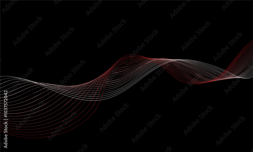 Vector curvy abstract line art wavy flowing dynamic pink black background in concept music or sound, wave, wind, information flow, white Vector curvy abstract line art wavy flowing dynamic pink black background in concept music or sound, wave, wind, information flow, white