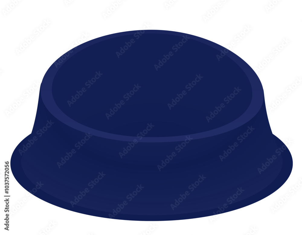 Fototapeta premium Blue pet bowl. vector illustration