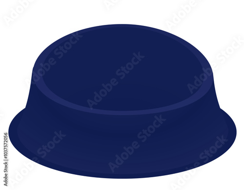Blue pet bowl. vector illustration