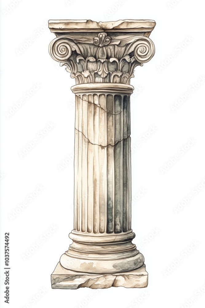Classic antique marble column set. white doric column. ancient greek pillar. isolated on white background or transparent background Classic antique marble column set. white doric column. ancient greek pillar. isolated on white background or transparent background