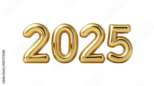 Elegant Gold 2025 Numbers for Celebrations and Events