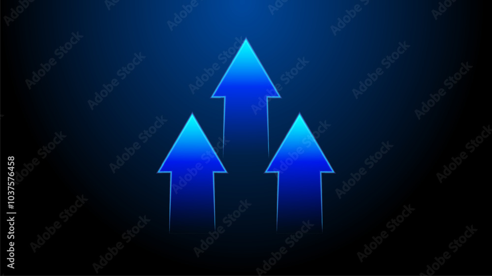 Light arrow up. Blue glowing arrows pointing up. Growth, innovation, marketing, business. Light arrow up. Blue glowing arrows pointing up. Growth, innovation, marketing, business.