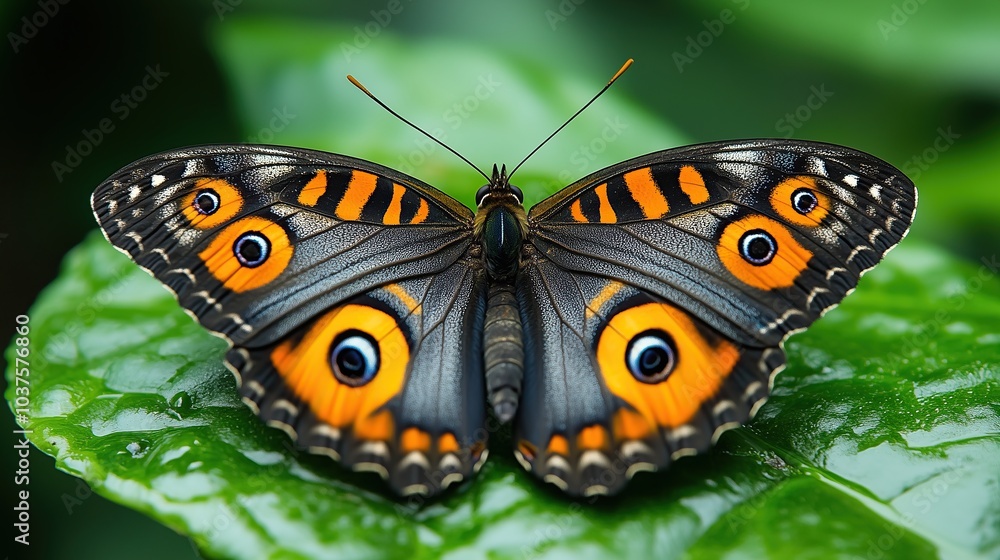 Obraz premium beautiful exotic mysterious. jungle india feather butterflyis