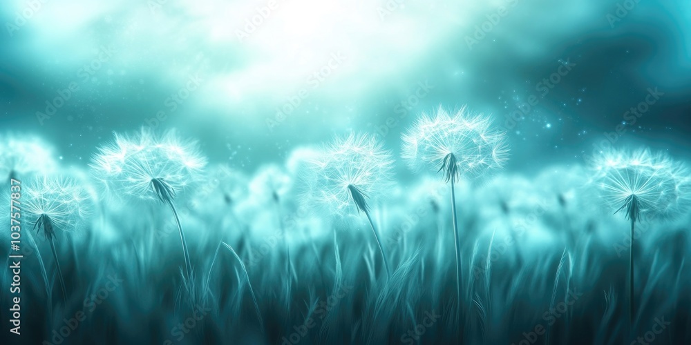 Close-up of summer dandelion seeds, Close-up of dandelion seeds in summer Close-up of summer dandelion seeds, Close-up of dandelion seeds in summer