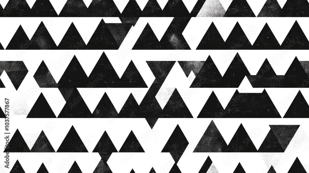 Seamless triangle geometric pattern Contemporary graphic design for fashion Modern abstract monochrome texture Template suitable for prints textiles wrapping wallpaper and websites Stock illustrat Seamless triangle geometric pattern Contemporary graphic design for fashion Modern abstract monochrome texture Template suitable for prints textiles wrapping wallpaper and websites Stock illustrat