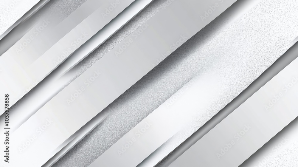 Abstract white and silver light pattern with a gray gradient featuring a smooth metal texture on a diagonal background offering a clean and modern aesthetic Abstract white and silver light pattern with a gray gradient featuring a smooth metal texture on a diagonal background offering a clean and modern aesthetic
