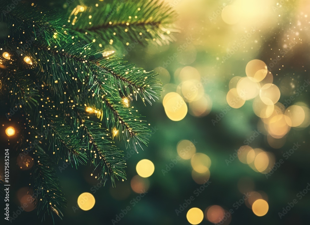 Close-up of green pine tree branches with a bokeh background. evergreen fir trees in a forest, a natural texture for wallpaper or decoration design. Christmas card concept. Background for a Christmas Close-up of green pine tree branches with a bokeh background. evergreen fir trees in a forest, a natural texture for wallpaper or decoration design. Christmas card concept. Background for a Christmas