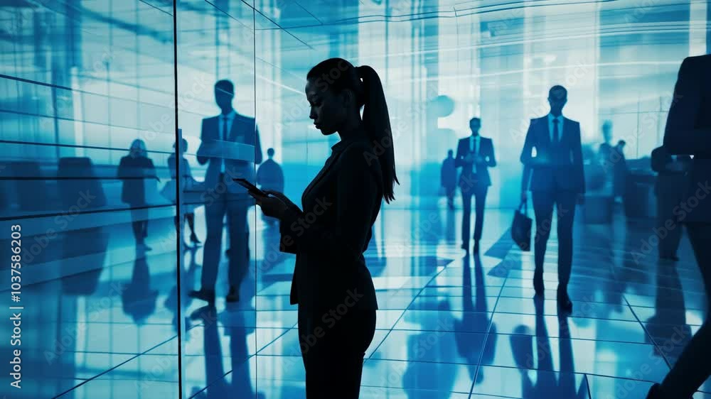 In a vibrant corporate setting, professionals engage with one another and their devices, creating a lively atmosphere as evening approaches, filled with energy and purpose In a vibrant corporate setting, professionals engage with one another and their devices, creating a lively atmosphere as evening approaches, filled with energy and purpose