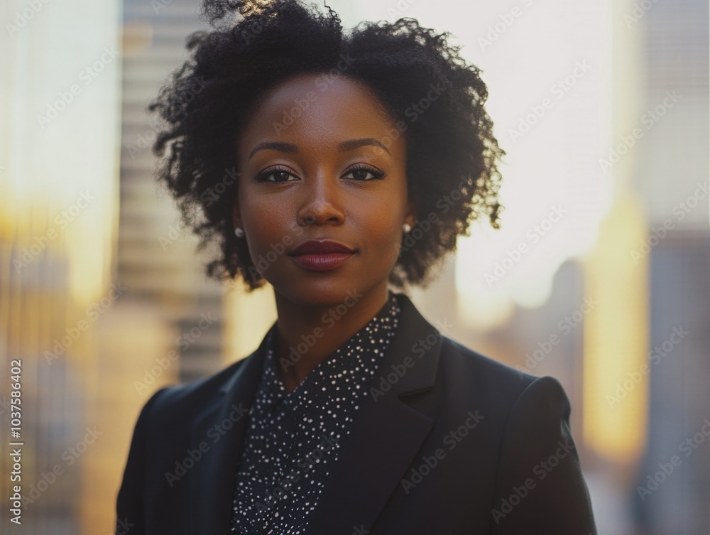 Confident Businesswoman in Cityscape Confident Businesswoman in Cityscape