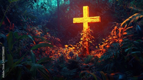 Golden Cross in Jungle