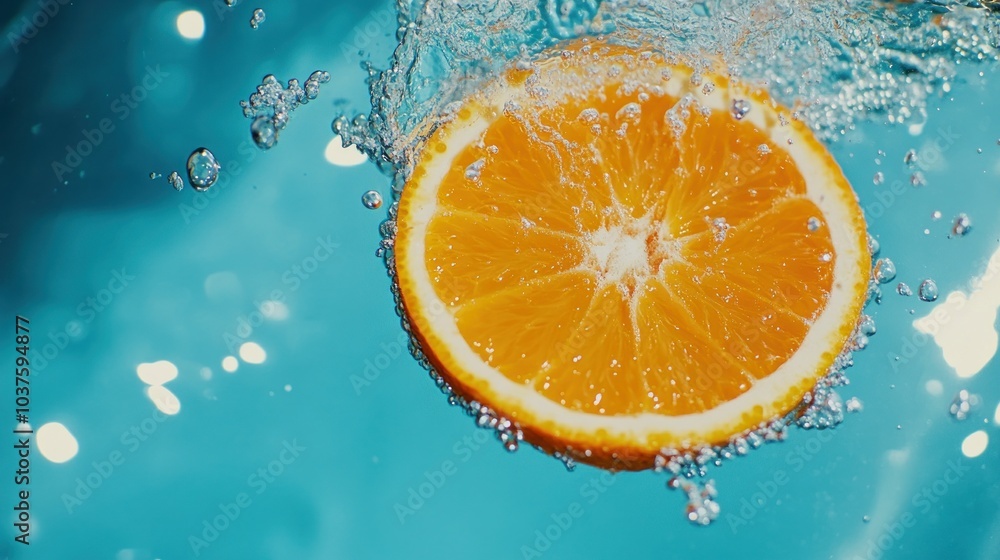 Orange Slice Splashing in Water Orange Slice Splashing in Water