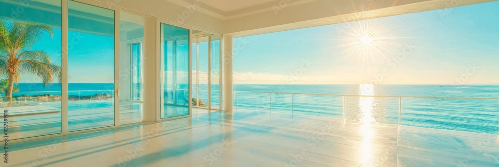 Fototapeta premium Ocean view from a luxury home