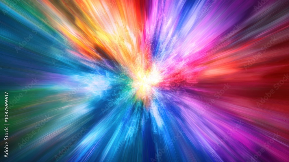 Abstract Colorful Burst of Light Abstract Colorful Burst of Light