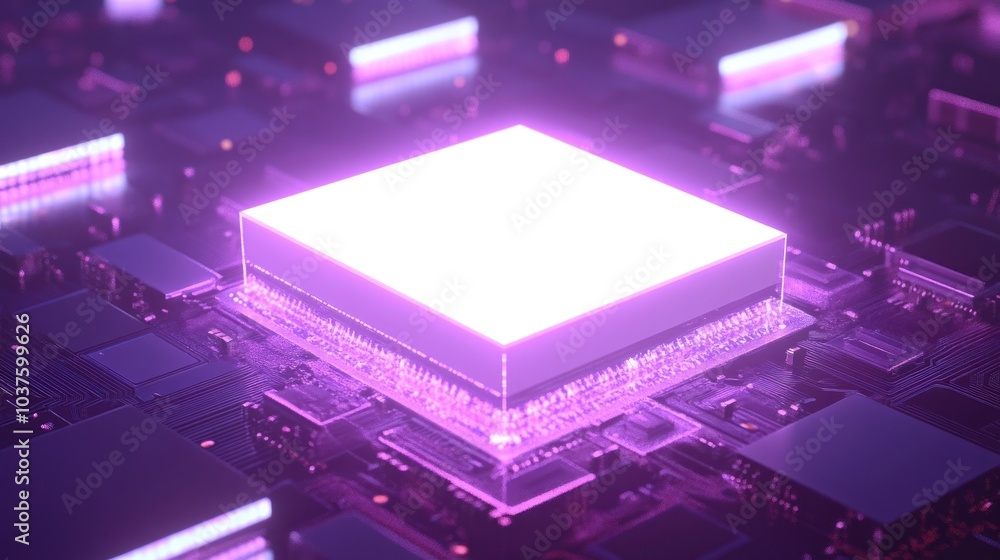 Glowing Circuit Board Glowing Circuit Board