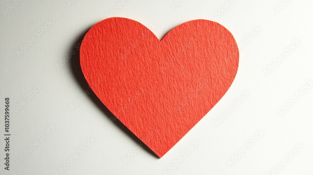 Red Heart on White Background Red Heart on White Background