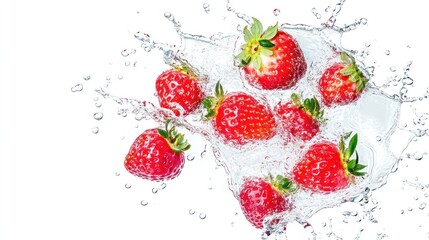 Crédence de cuisine  Strawberries Splashing in Water  © @_ greta
