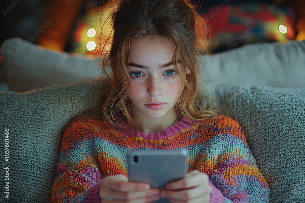 A young person taking a break from social media to improve their mental health, illustrating the link between screen time and mental well-being. Concept of social media and mental health. A young person taking a break from social media to improve their mental health, illustrating the link between screen time and mental well-being. Concept of social media and mental health.