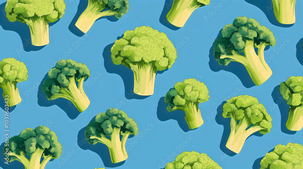 Broccoli pattern and vegetable green with healthy organic plant and vitamin cartoon wallpaper, harvest nutrition with agriculture natural ingredient Broccoli pattern and vegetable green with healthy organic plant and vitamin cartoon wallpaper, harvest nutrition with agriculture natural ingredient