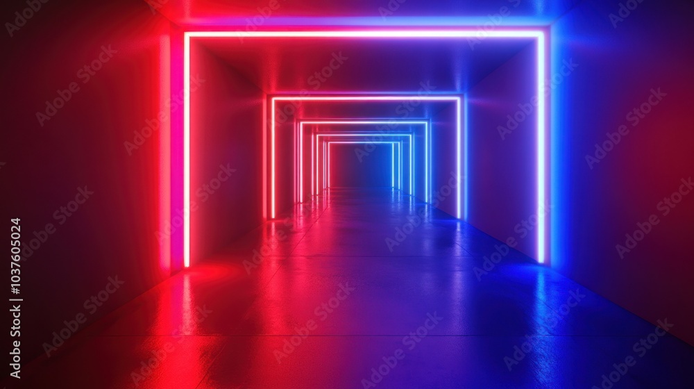 Neon Lights Tunnel Neon Lights Tunnel