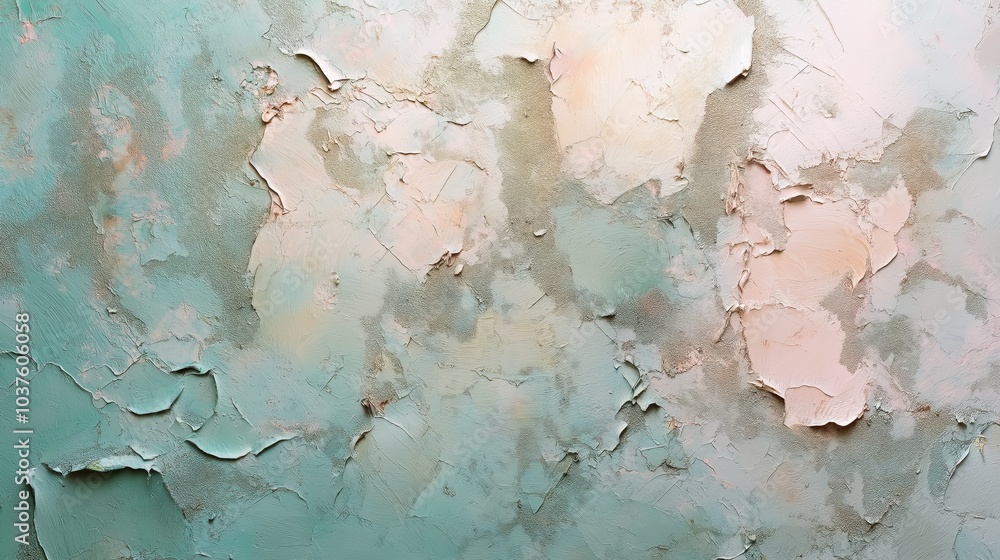 A beautifully aged plaster wall showcasing subtle pastel hues and unique textures that tell a story of time and elegance A beautifully aged plaster wall showcasing subtle pastel hues and unique textures that tell a story of time and elegance