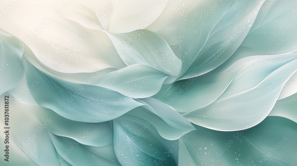 A soothing pastel abstract artwork with fluid shapes reflecting morning dew and the freshness of a calm morning A soothing pastel abstract artwork with fluid shapes reflecting morning dew and the freshness of a calm morning