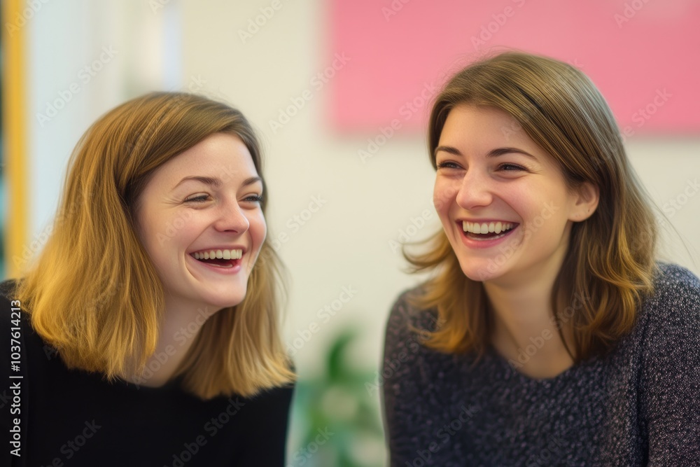 Happy Office Environment: Colleagues in Good Spirits Happy Office Environment: Colleagues in Good Spirits