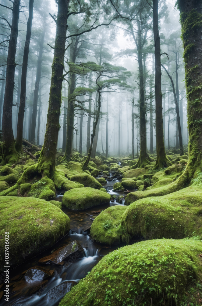 Fototapeta premium moss forest