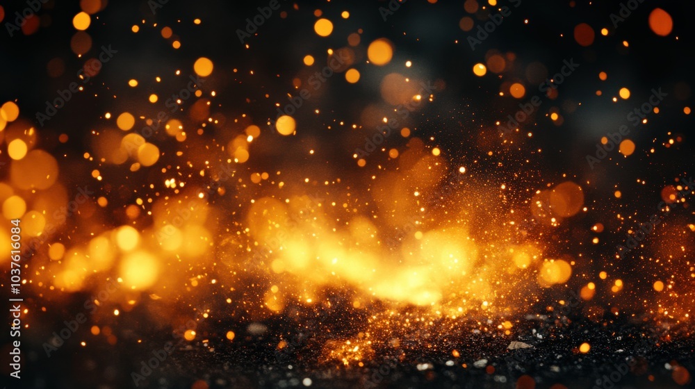 Fototapeta premium Fire Sparks in the Night