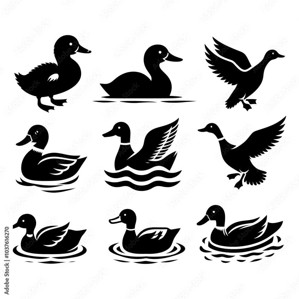 duck icon set duck icon set