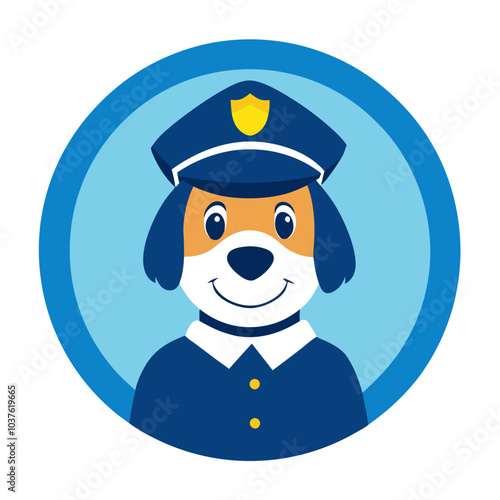 police officer cartoon character