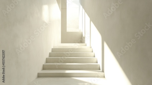 Sunlight Illuminating Staircase