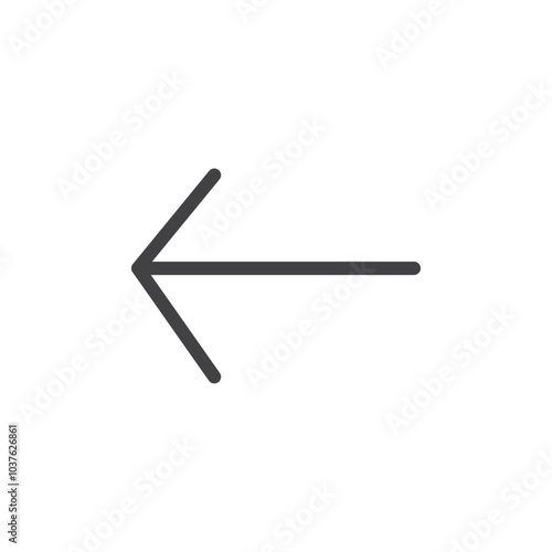 Arrow Icon Flat simple outline set